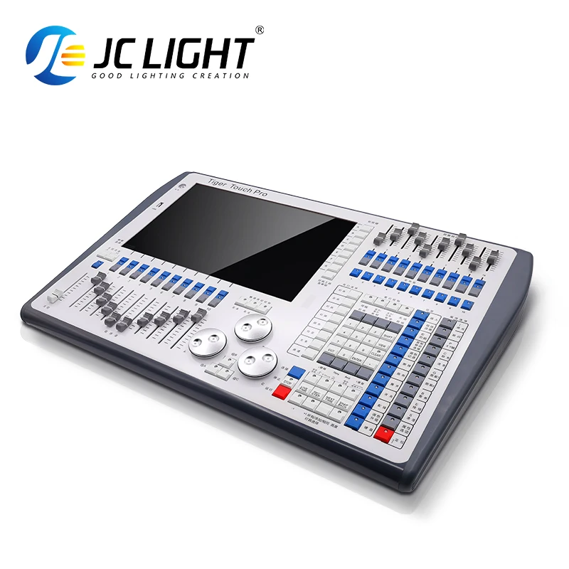 JC Light-consola Dmx512 de cuarzo Tiger Touch Pro, atenuador de iluminación de escenario, controlador tt-pro dmx, consola táctil Tiger, 8 con Flightcase