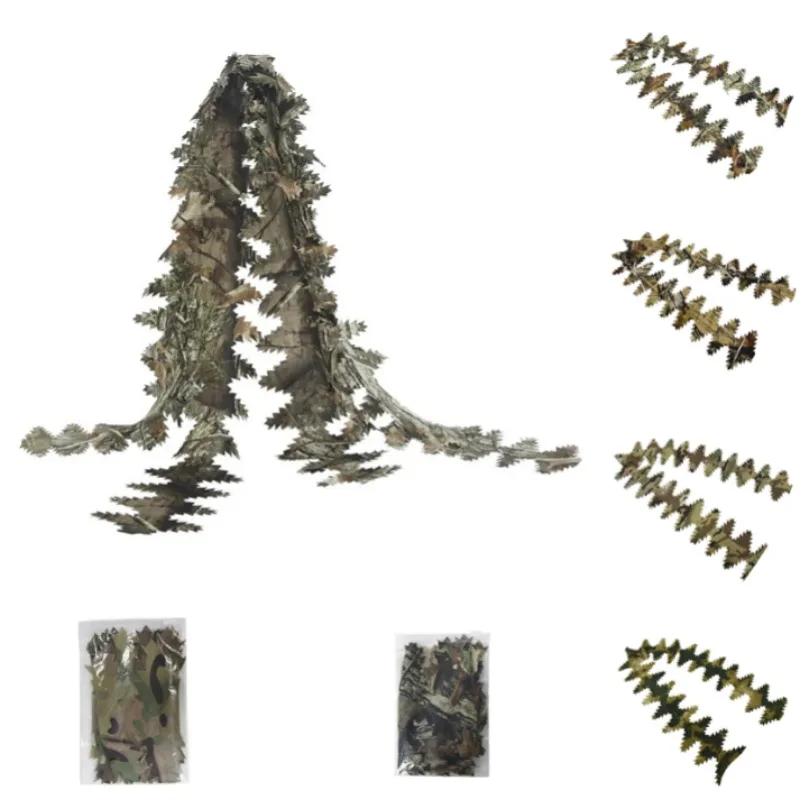 

2PCS 3D Loose Leaf Bundle - Laser-Cut Leaf Strips for 3D Camouflage Great for Hunting Blinds, Rifle Wraps & DIY Ghillie Tatical