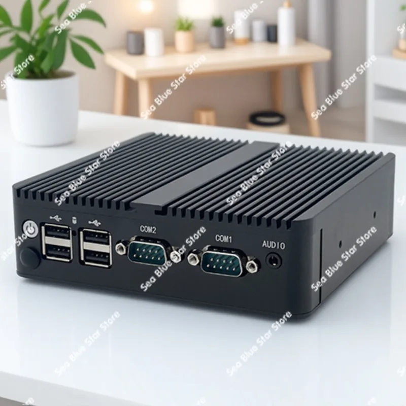 industrial control computer fanless silent industrial mini small host dual network port dual serial port industrial computer
