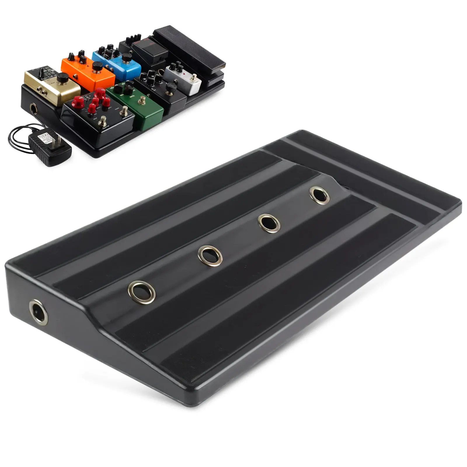 

Guitar Effects Pedal Board Effector Platform Lightweight Sturdy Large Capacity Easy Carry Secure Mounting Cable