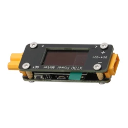 1PCS DC4-30V 1mA-32A XT30 Power Meter DCDC+LD0 Power Supply Mini Ammeter with 0.96inch OLED Current Voltage Display for RC Drone