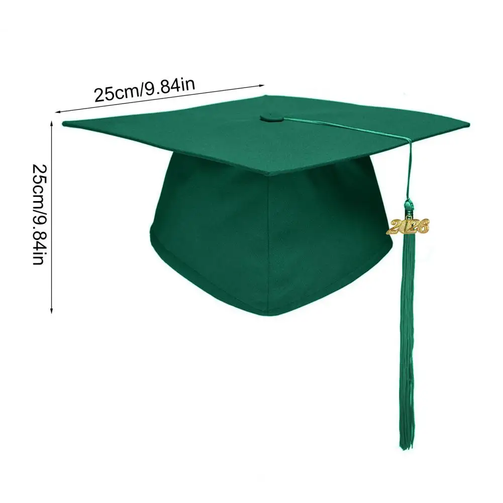 Graduation Cap with Tassels 2026 Elastic Closure Adjustable Sturdy Board Ceremony Party Bachelor Hat Celebration Decor view 6