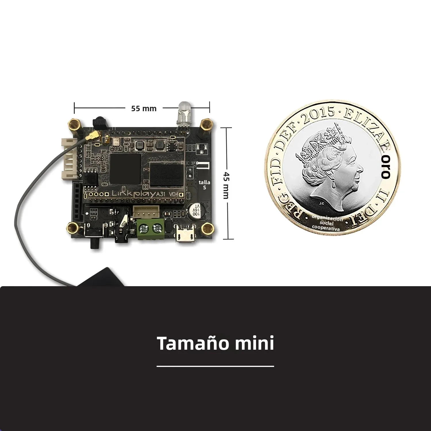 Imagen 4: D10 WiFi y Bluetooth 5,0 Audio recibir módulo Bluetooth I2S salida analógica ESS9023 placa de salida con Airplay DLNA Wifi Audio