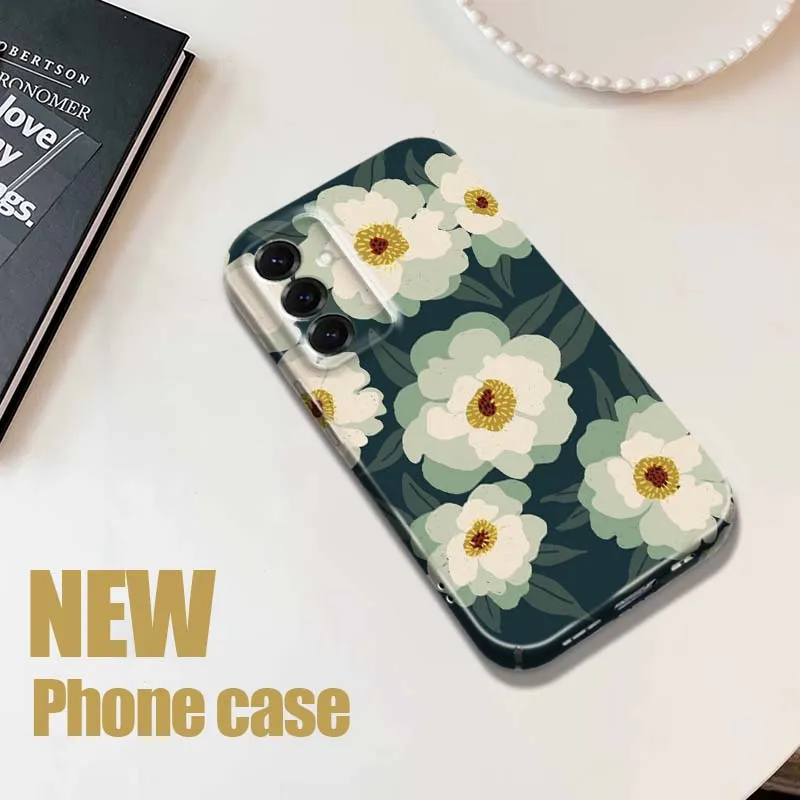 

Purple Pink Flower Pattern For Samsung Galaxy S26 S25 S24 S23 S22 S21 FE Lite Plus Ultra Film Hard Shell Phone Case