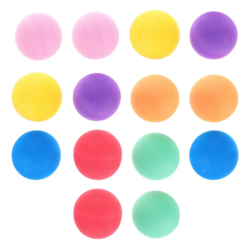 12Pcs Elastic Sponge Balls for Kids Lightweight Safe Soft Vibrant Color Recognition Motor Coordination Development Bulk Playpen