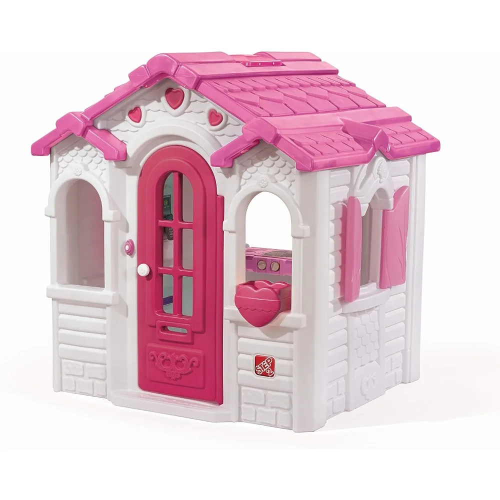 Maison de jeu d'intérieur et d'extérieur pour enfants, jeu coule avec sons, fabriqué en plastique durable, tout-petits de 1.5 ans et plus