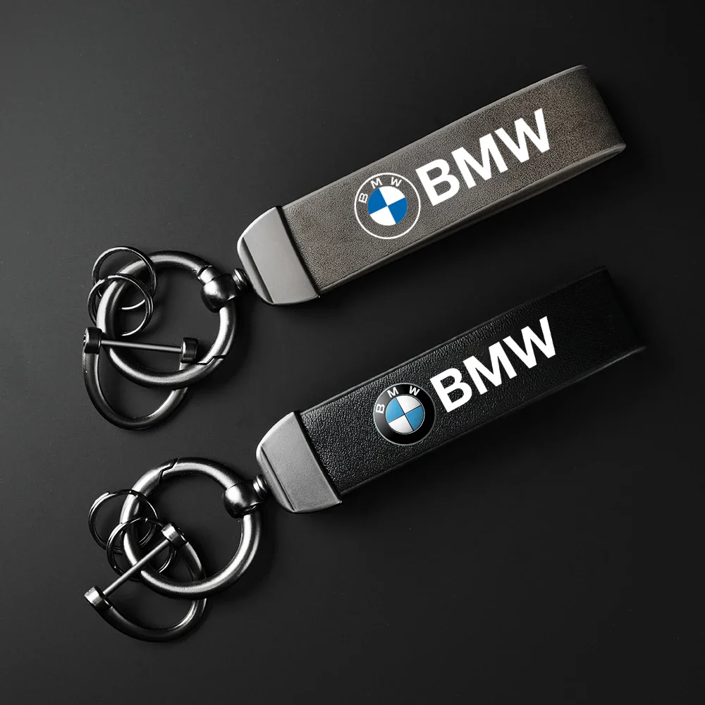 FOR BMW X1 X2 X3 X4 X5 X6 1 2 3 4 5 6 7 Sereis F30 F34 E90 G20 F20 F21 F2 High-Grade Leather Motorcycle Keychain Holder Keyring