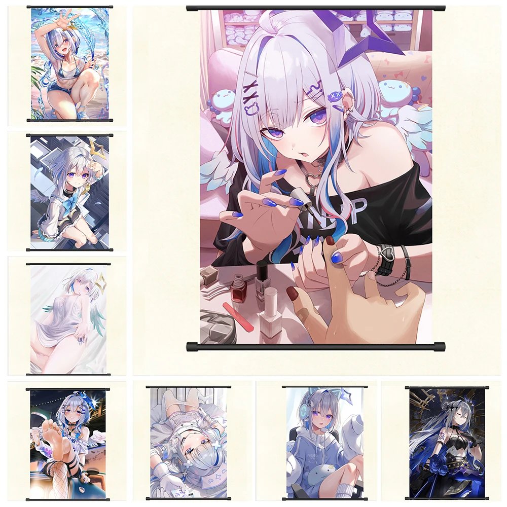 

Amane Kanata hololive VTuber Decoration Picture Mural Anime Scroll Painting Cartoon Comics Poster Canvas Wallpaper Prints Gift