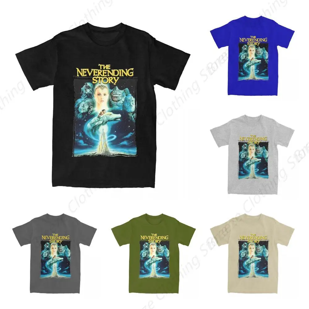 

The Neverending Story Merch T-Shirts Men Women Classic Film Falkor Humorous 100% Cotton Summer Tops