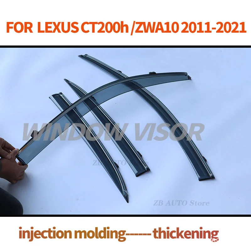 For Lexus Zwa10  Window visors Rain water prevention; Covering the sunlight; Anti fog; Snow prevention