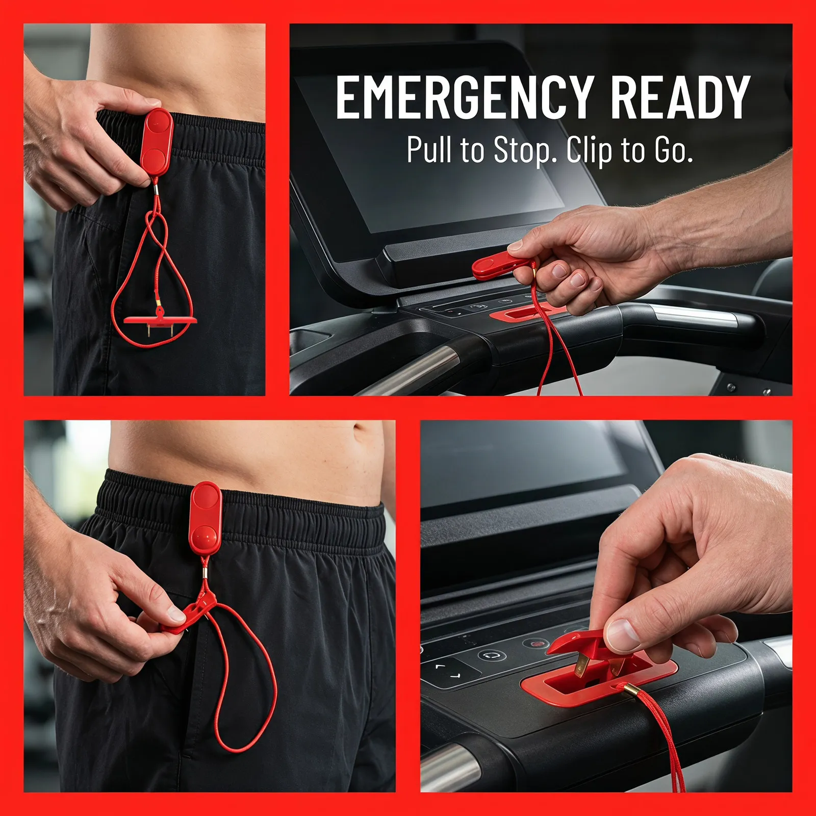 Imagen 6: Llave de doble punta para paro de emergencia de cinta de correr, clip magnético de repuesto para máquina de correr, equipo de ejercicio de gimnasio