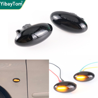 2pcs Fender Dynamic Led Turn Signal Side Marker Light Blinker Indicator For Peugeot 307 206 207 407 107 607 For Citroen C1 C2 C3