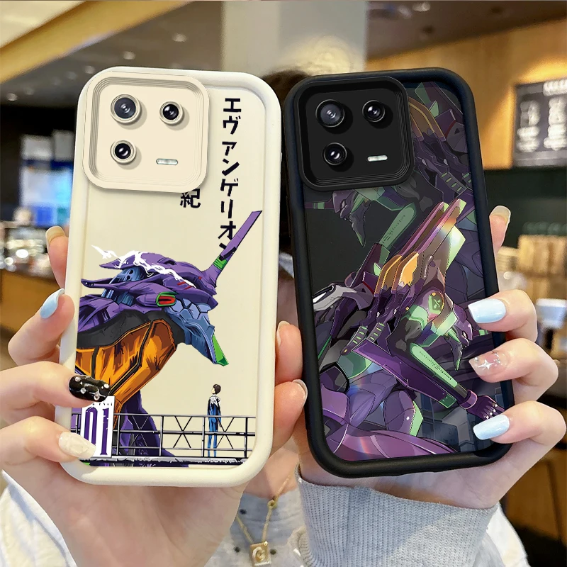 Cool Anime Gnensis E-Evangelion Phone Case for XiaoMi 14 13 12 11T Pro 13 12 11 Lite Poco F6 F5 X5 X3 Pro FE TPU Dustproof Cover