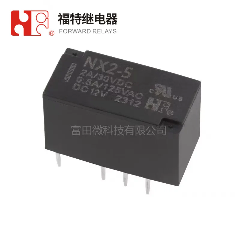 5Pcs FORWARD Relay NX2-5 NX2-12 NX2-24 8Pin 2A Synchronous HFD3 G6S-2-5VDC EC2-12NU 5V 12V 24VDC Signal Relay