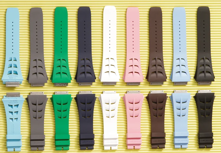 Pulseira de borracha fluorada estilo original para Richard Mille RM 30M/055/35-03 - à prova d'água