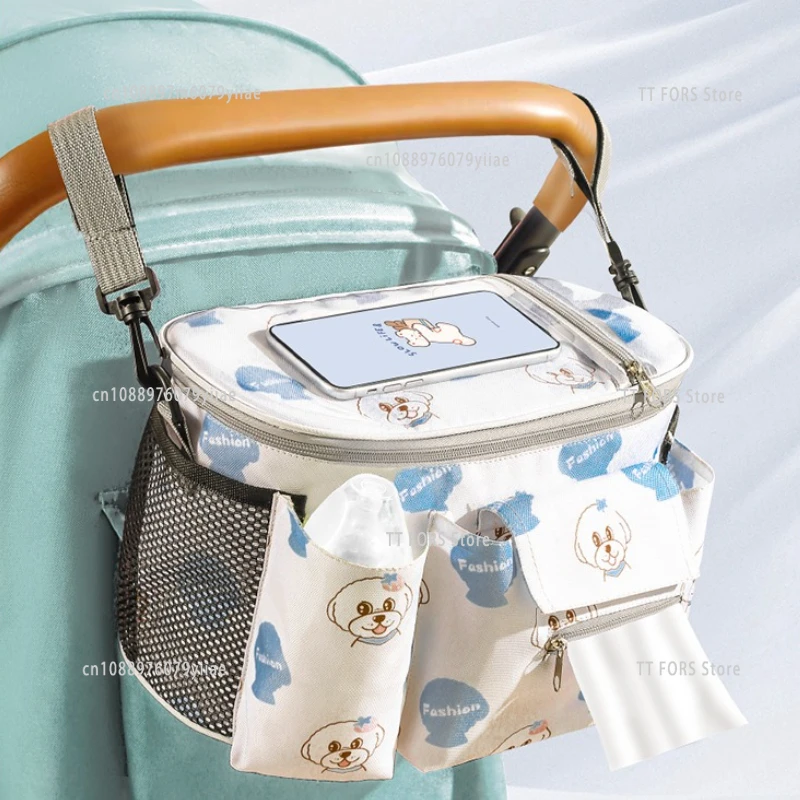 عربة طفل حقيبة للحمل متعددة الوظائف تخزين الحفاضات الأم حقيبة الطفل السفر حقيبة التخزين ملحقات عربة الطفل