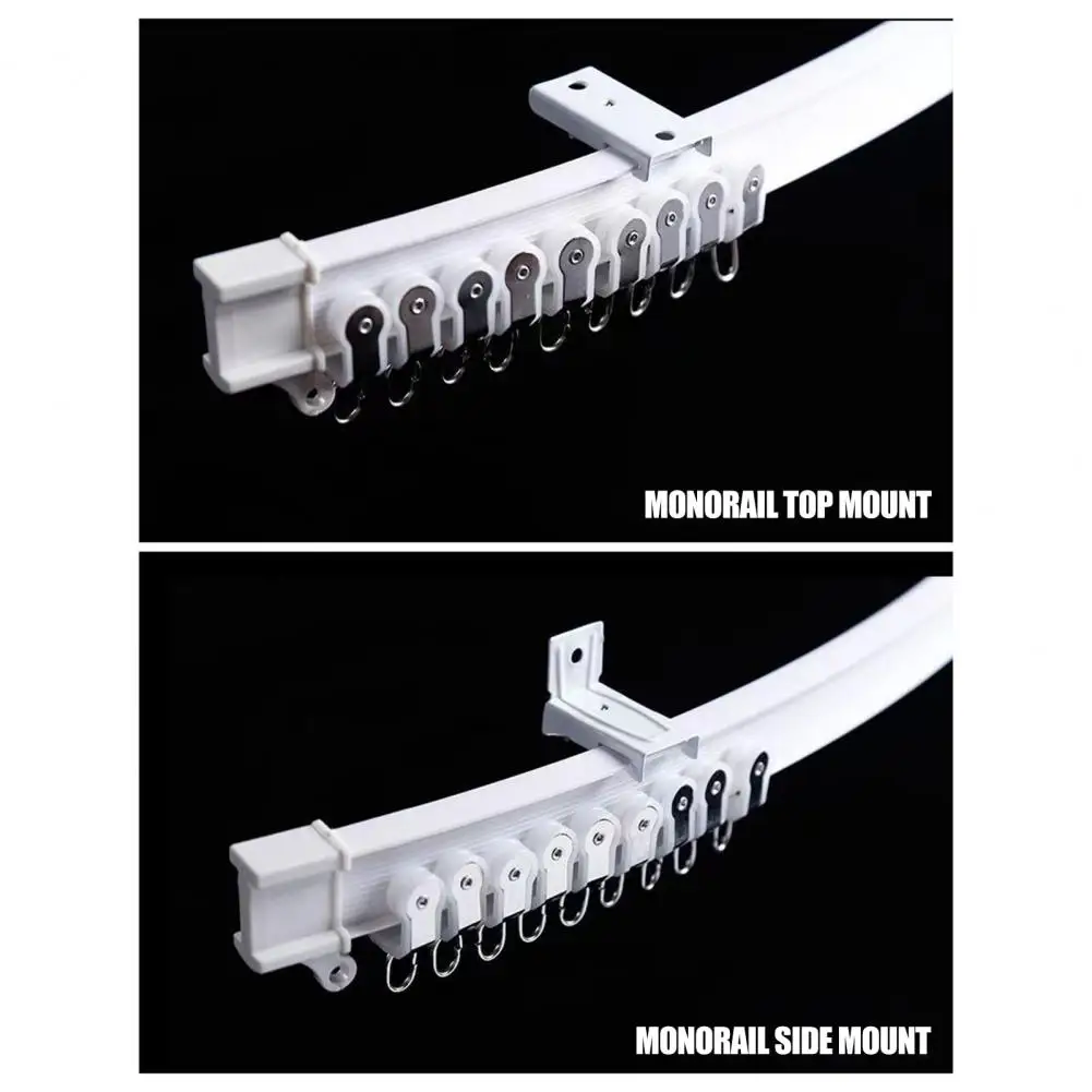 Ceiling Track Ceiling Curtain Track Kit Heavy-duty Flexible Sliding Rail System Universal Curved Bendable Room Divider