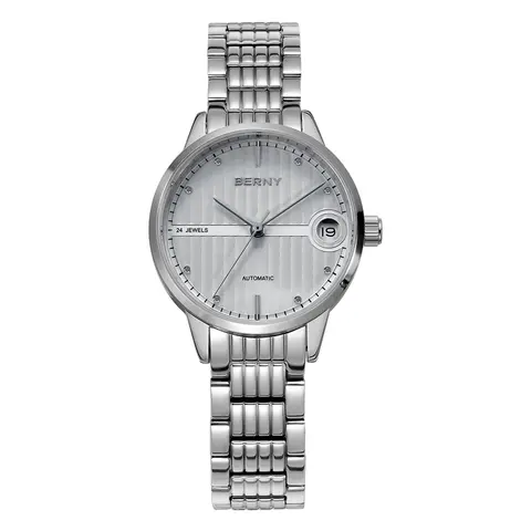 BERNY Automatic Watch for Women Elegant Luxury Brand Self-wind Mechanical Ladies Dress Wristwatch Sapphire S/S Miyota 9015 5ATM