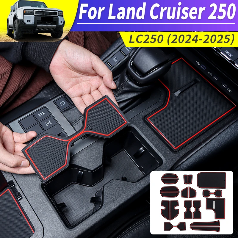 

For Toyota Land Cruiser 250 2024 2025 Prado LC250 1958 First Edition Gate slot mat,Interior Upgraded Accessories Modification