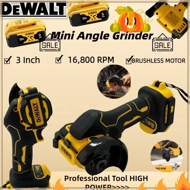 DeWALT meuleuse d'angle 3 pouces Mini polissage meulage Machine sans fil outils électriques de coupe pour batterie 20V 18V