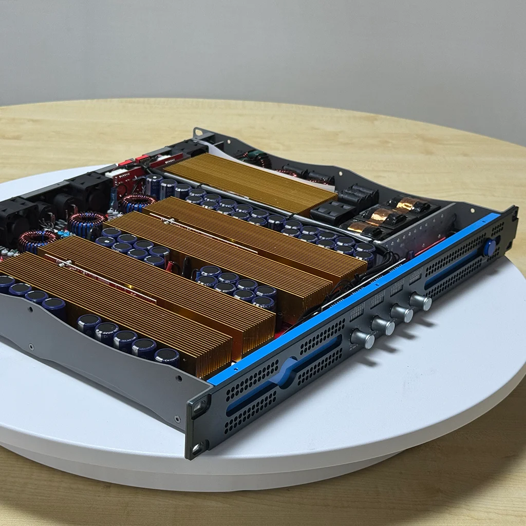 

Hot Sales Professional DJ Amplifier 2000W Power Amplifier With 8ohm Impedance For Full Range Sound Metal Shell