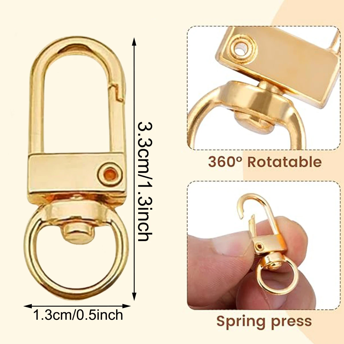 10/20/30/50/80Pcs Metal Lobster Claw Clasps Swivel Lanyards Snap Hooks Keychain Clip for Jewelry Purse DIY Bags Crafts Gift image 2