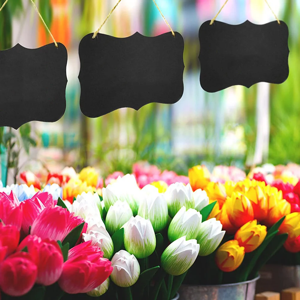 5Pcs Blank Message Board Acrylic Hanging Chalkboard for Notes and Signs Multi-Functional Reusable Writing Boards for Coffee Shop