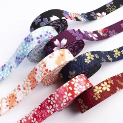 5 Yards 10MM25MM40MM Gold Flowers Ribbon Press Cloth Strip DIY Handmade Materials Headwear Hair Bows Clothing Shoes Hats Crafts