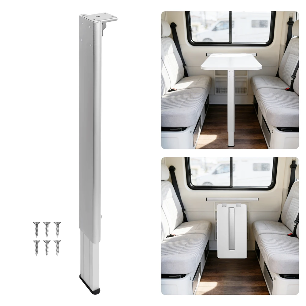 

1set Car Folding Table Legs 600-750mm Adjustable Folding Table Leg With Screws Aluminum Alloy Portable Support With Knob