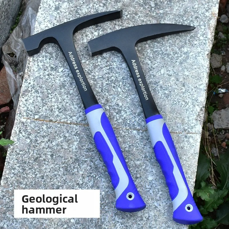 

Factory Geological Hammer - Multipurpose Exploration Hammer with Integrated Pointed & Flat Head - Emergency Escape Hammer
