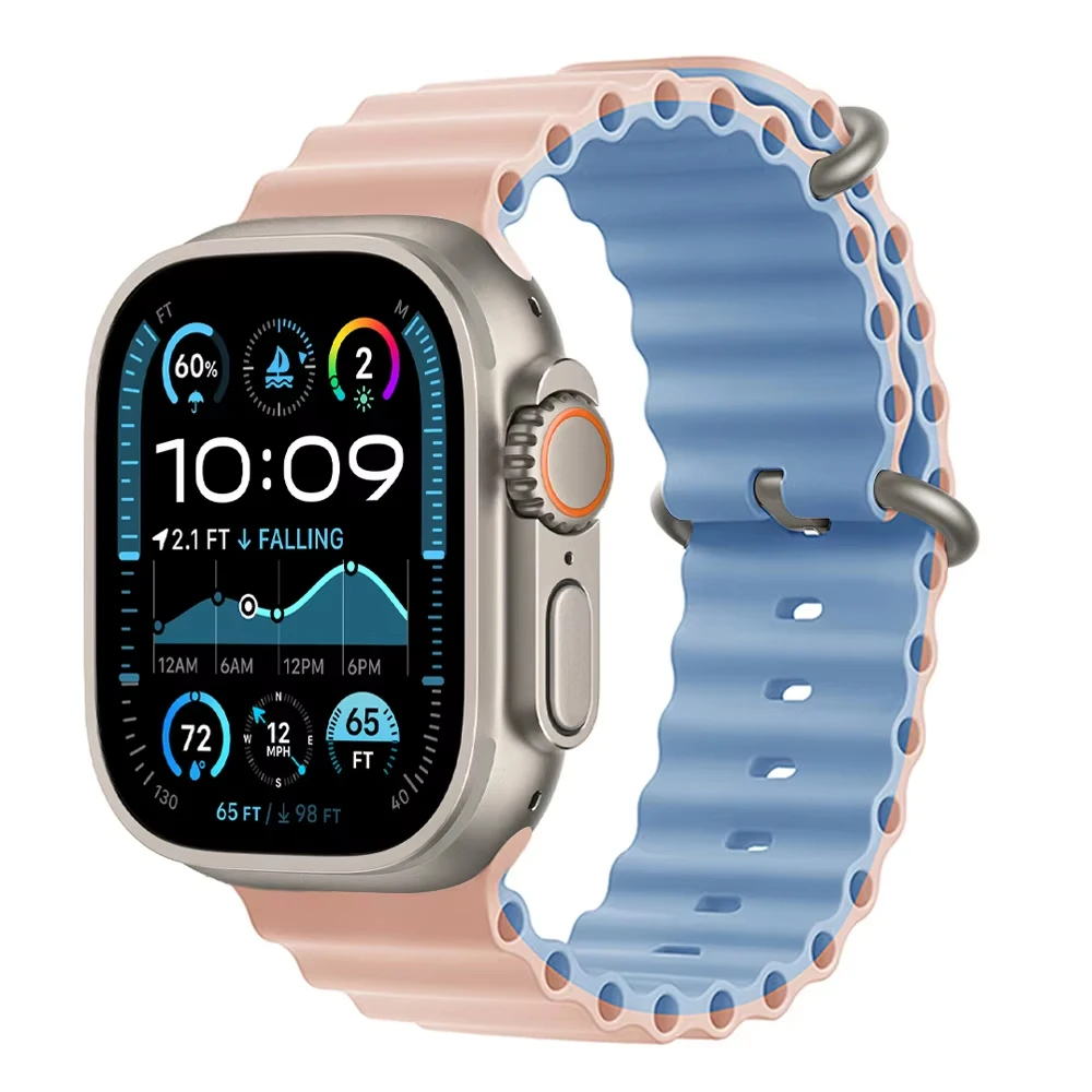 Officiële Ocean band voor Apple Watch banden Ultra 3 2 49mm 46mm 44mm 40mm 42 41 45 sport armband iWatch Series 11 10 9 7 8 6 SE3