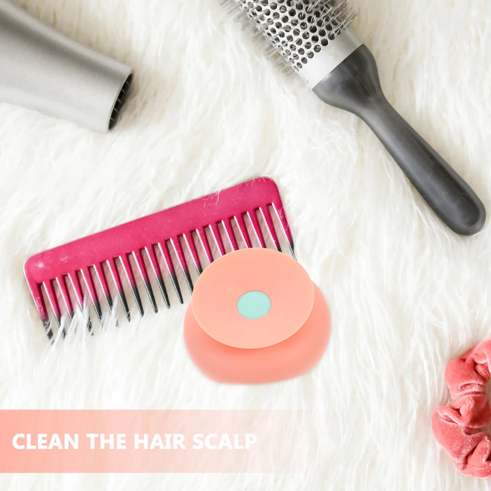 

1pcs Scrubber For Washing Hair Scalp Exfoliator Shampoo Brush Deep Clean Massage Tool Shower Head Scrubber Dandruff Removal