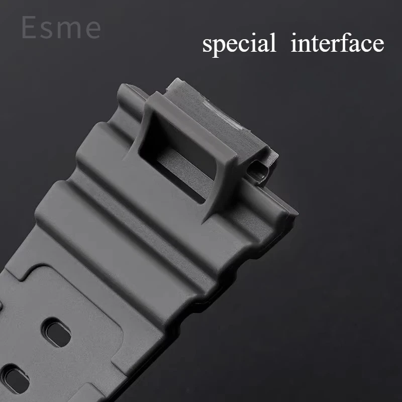 أزرق أبيض أسود برتقالي لساعة كاسيو جي شوك الراتنج 16 مللي متر مشبك من الفولاذ المقاوم للصدأ واجهة محدبة غير قابلة للانزلاق للرياضات الخارجية #5