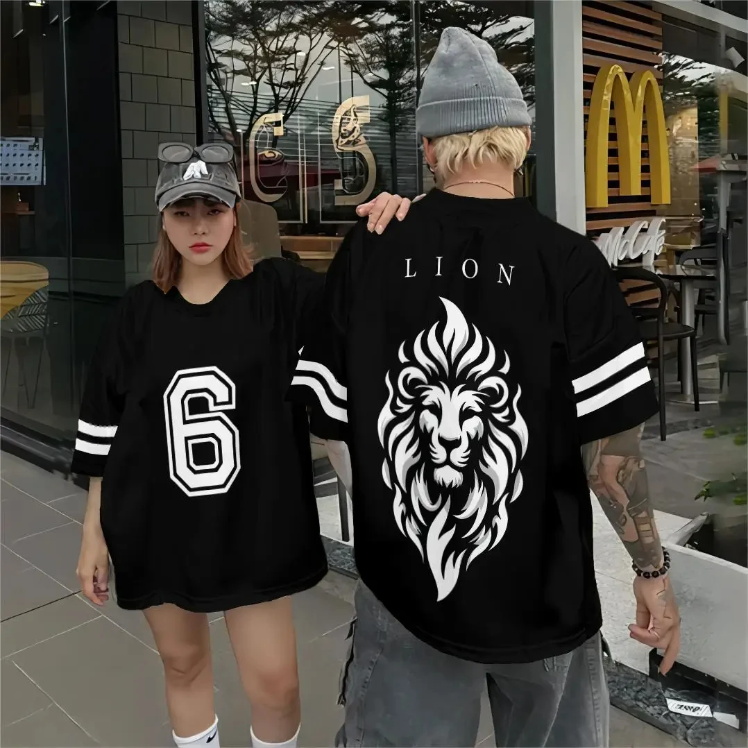 New Men's T-shirt Cartoon Tiger 3D Printed Fashionable Top Oversized Quick Drying Sports Short Sleeved Trendy Men's Clothing