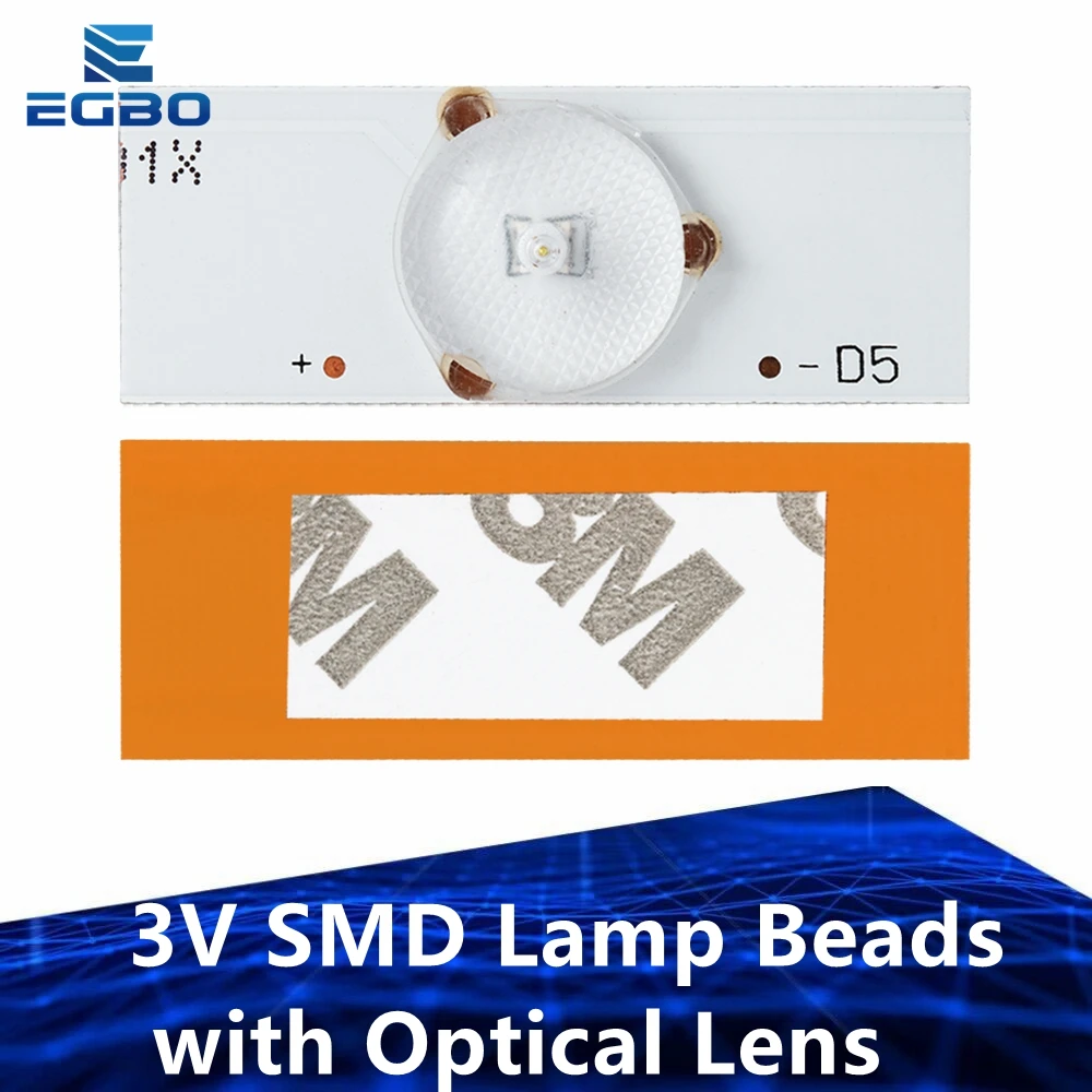 10PCS~20PCS EGBO 3V SMD Lamp Beads with Optical Lens Fliter for 32-65 inch LED TV Repair