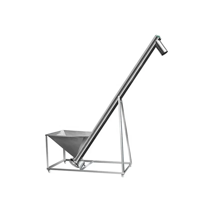 

45 Degrees Inclined Food Grade Stainless Steel Screw Conveyor Electric Heavy Conveyor for Food Transport Micro Powder