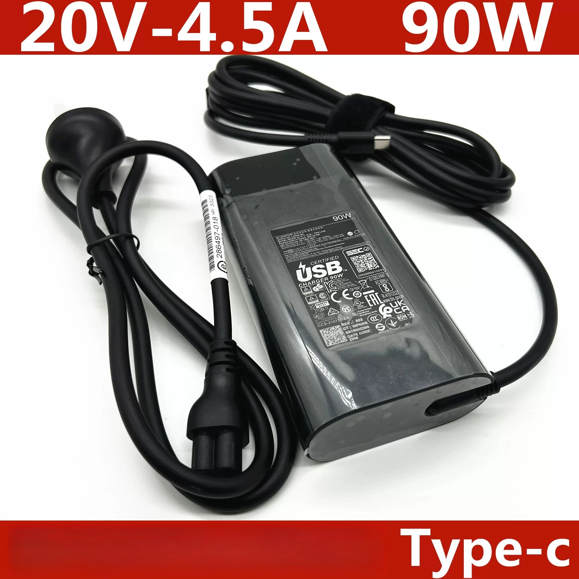 

Original for HP Star 14Pro TPN-LA26 90W TYPE-C Power Adapter 20V4.5A Charger