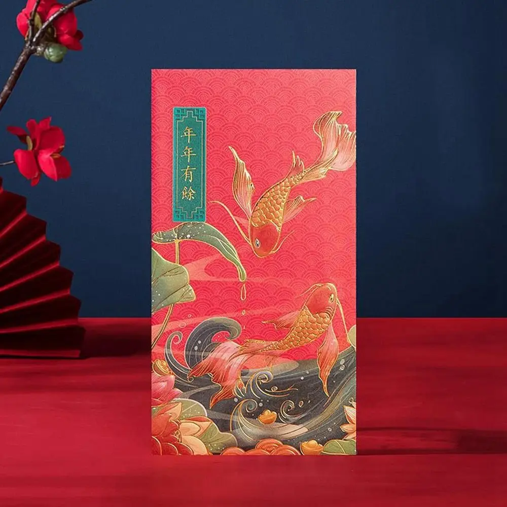 Classic Tradition Blessing Lucky Money Hot-Stamping Crane Chinese New Year Red Pocket Red Envelope Bless Pocket