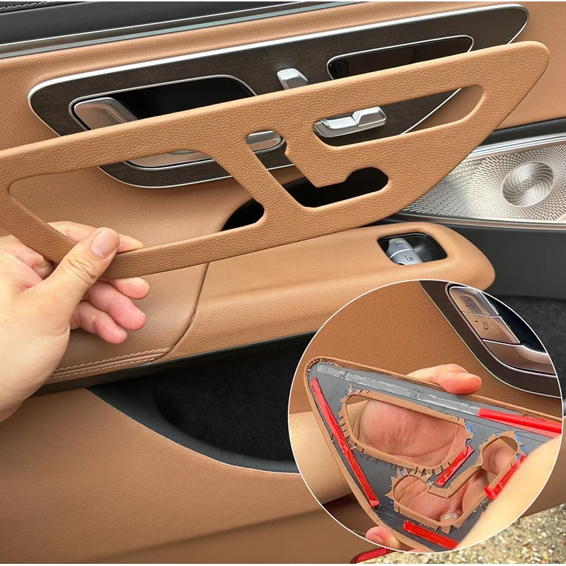 

Для Mercedes Benz E Class W214 салон автомобиля, дверь, окно, кнопка подъема, накладка, рамка, кожаные наклейки, модификация, аксессуары