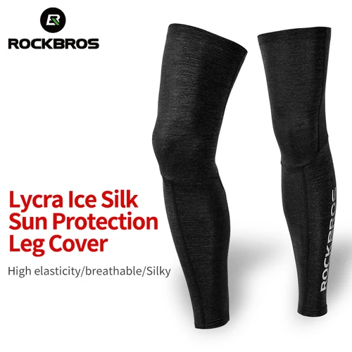 ROCKBROS Anti UV400 calentadores de piernas de ciclismo rodillera de compresión Protector mangas de pierna deportes al aire libre seguridad fútbol mallas para correr