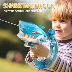 2024 Summer New Electric Water Gun for Adults & Kids Shark Automatic Squirt Guns Toys High Pressure Water Guns Outdoor Toys Gift