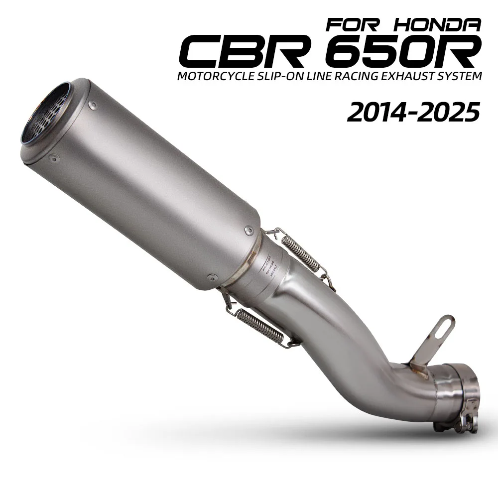 

2014-2025 Motorcycle Exhaust Slip On Line Middle Tail Link Pipe Muffler For Honda CBR650R CBR650F CB650R CB650F
