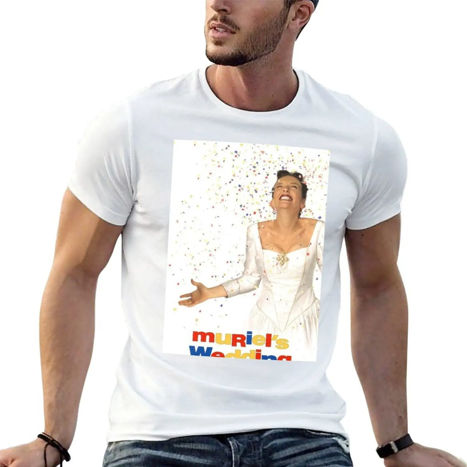 Camiseta de boda de Muriel, camisetas estampadas para hombre, camiseta de algodón de alta calidad, camisetas gráficas para hombre