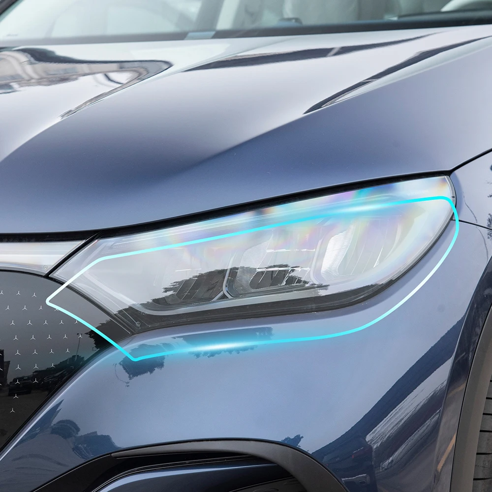 

for Mercedes-Benz EQE 2022 2023 2024 Scratch Resistant TPU Invisible Car Headlight Paint Protection Film Clear Bra PPF Decal Kit