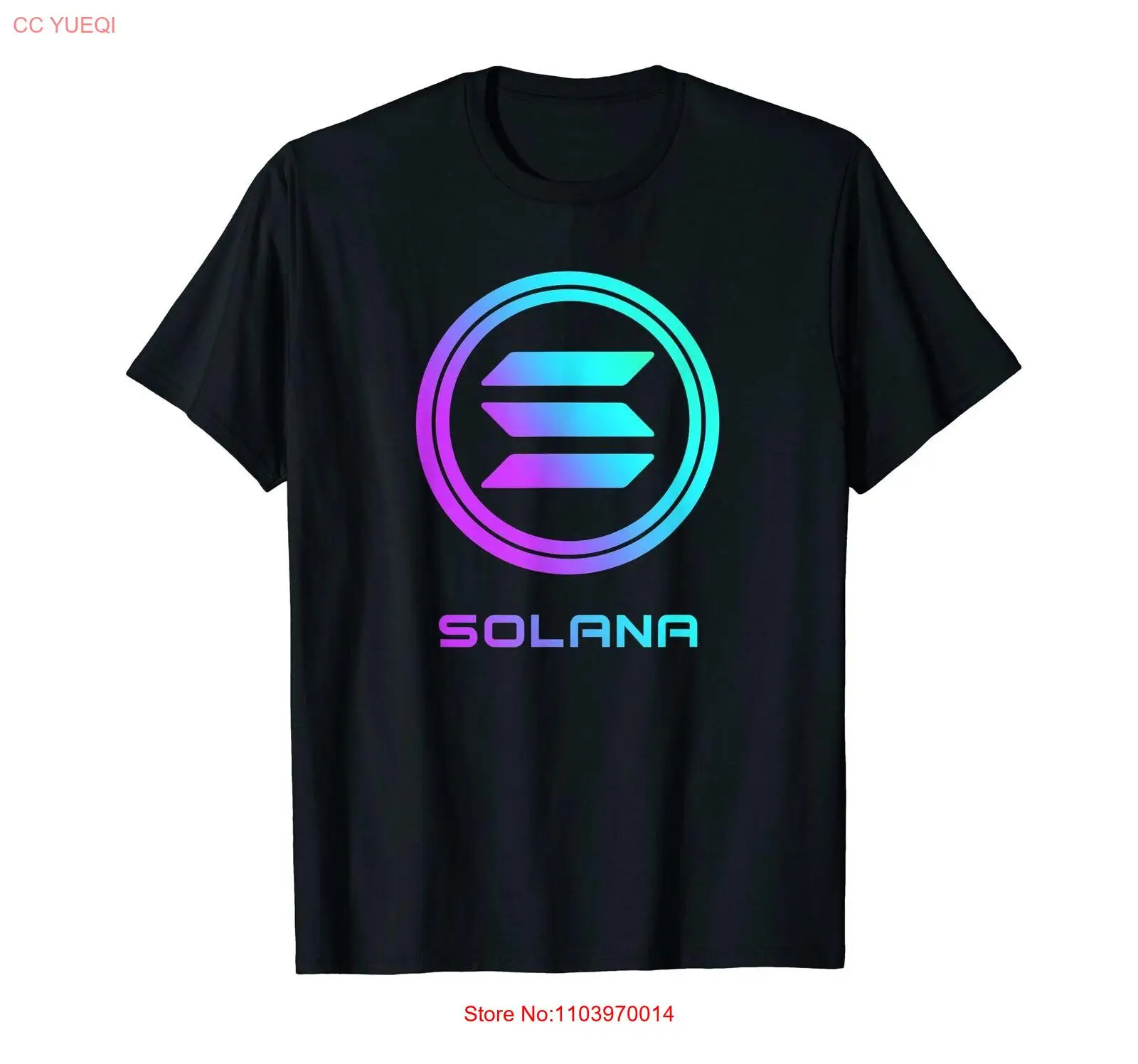 SOLANA Crypto SOL Coin Blockchain Decentralized Application T-shirt