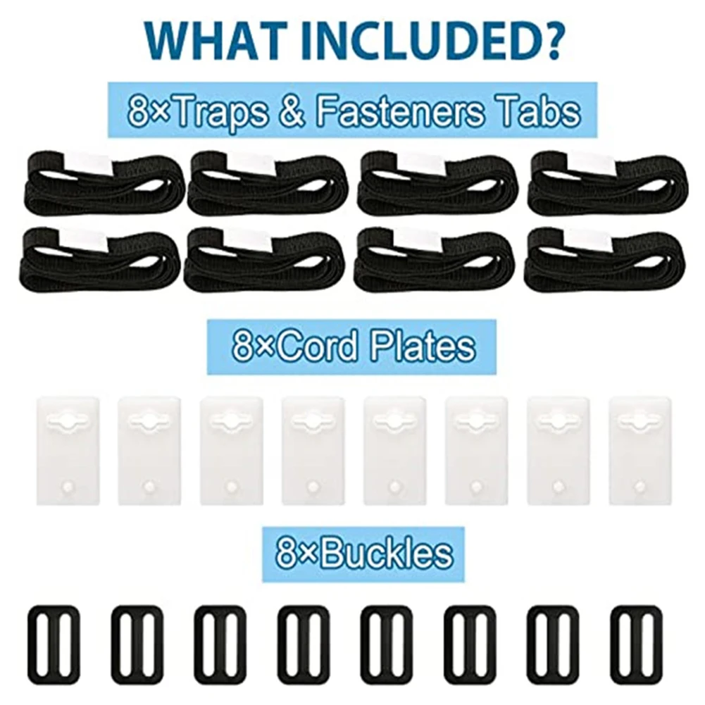 

Комплект из 8 универсальных ремней-фиксаторов для сматывающего механизма солнечного покрытия для бассейна, набор креплений для солнечных покрытий для бассейнов