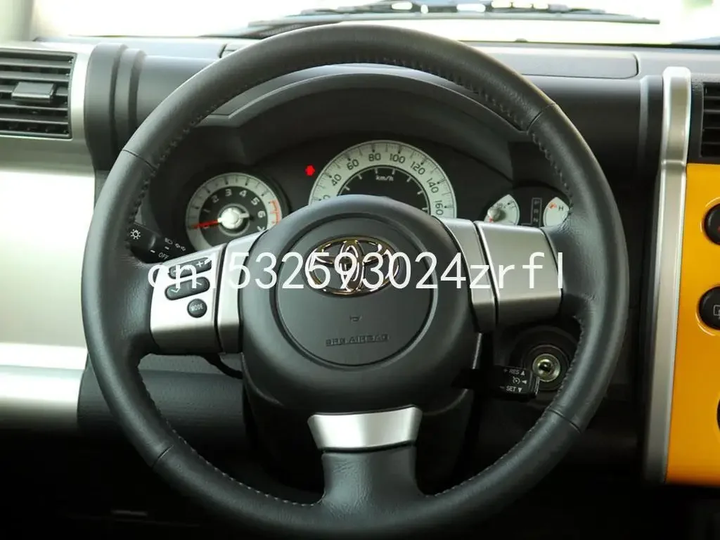 DIY Car Steering Wheel Cover For Toyota FJ Cruiser Accessories Black Genuine Leather Sewing