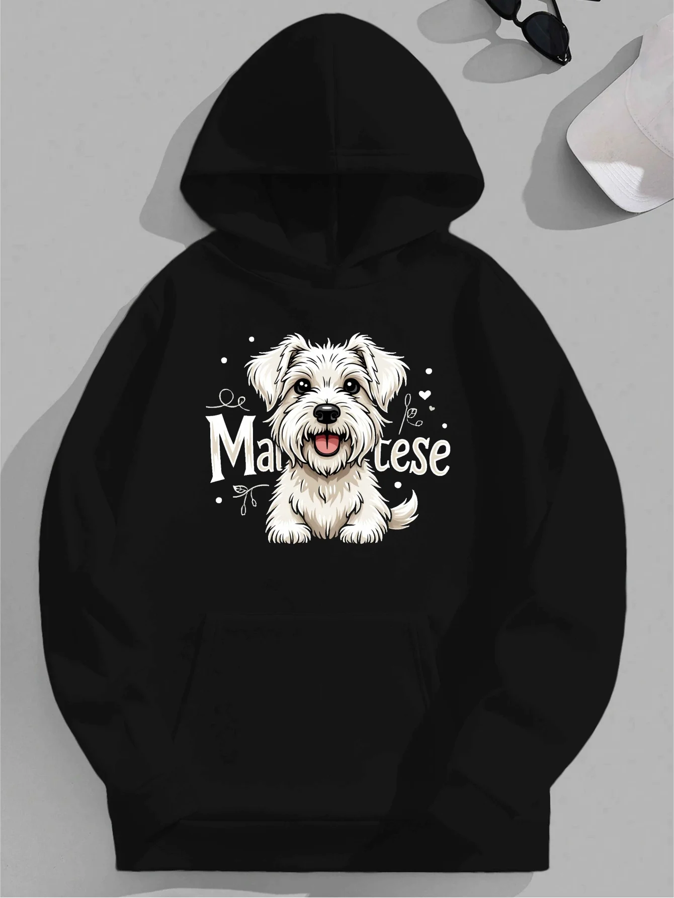 

Женские толстовки больших размеров с иллюстрацией мальтийской собаки