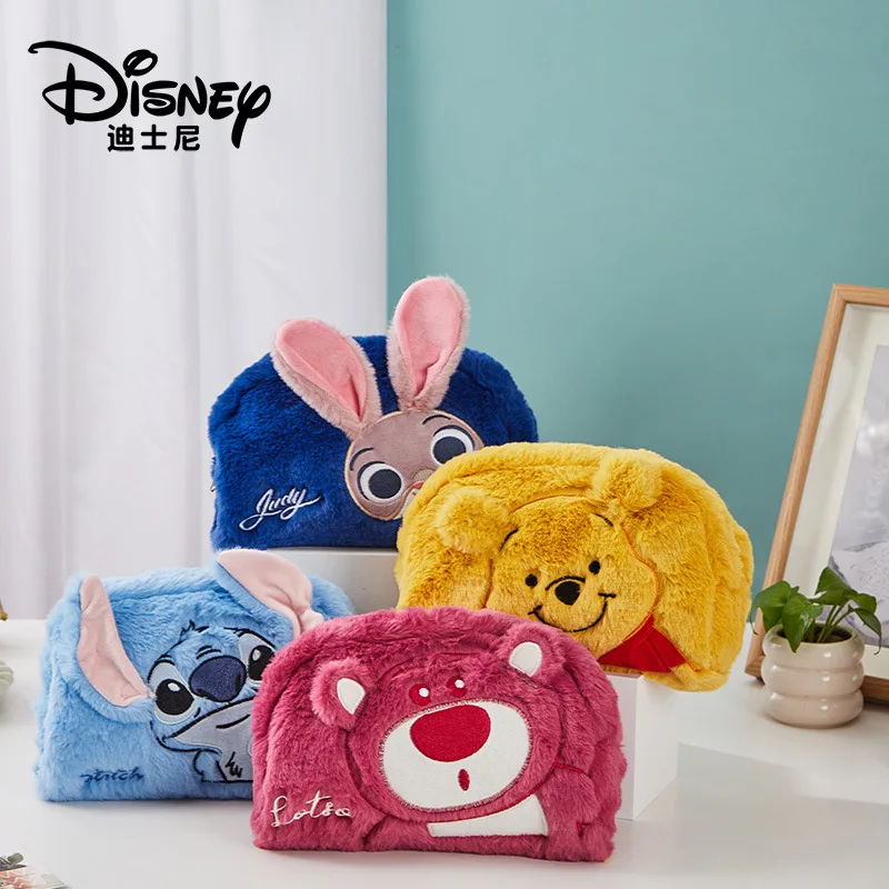 

Disney Cute Stitch Large Capacity Pencil Case Lotso Winnie the Pooh Cosmetic Bag Pen Case Storage Bag School Stationery Bag Gift