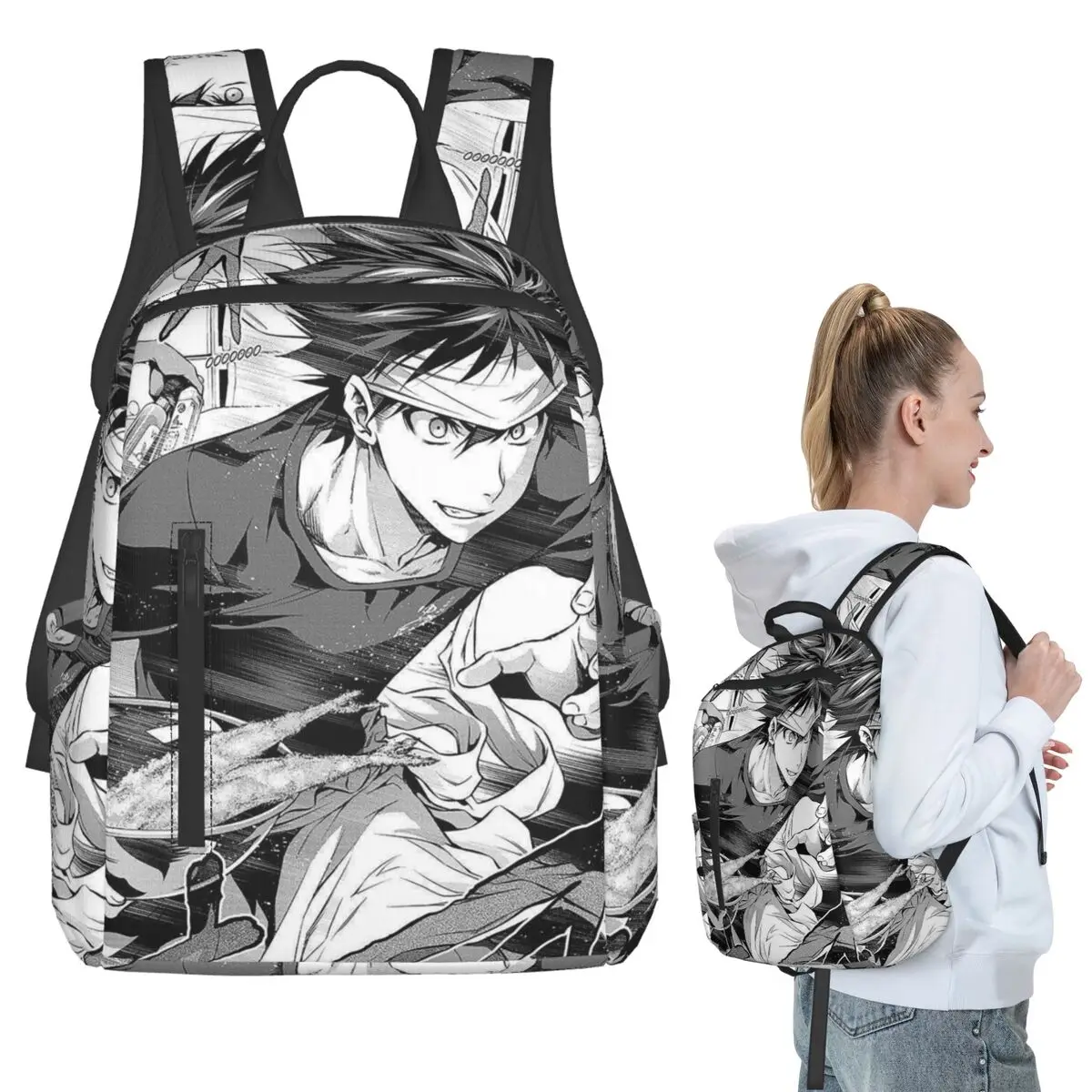 Mochila de Anime Food Wars Shokugeki No Soma (2), mochila escolar para estudiantes, mochila para niños y niñas, bolso de hombro para llevar el ordenador, para hombres y mujeres.